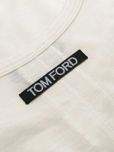 Shop Tom Ford Slim-fit Top In Neutrals