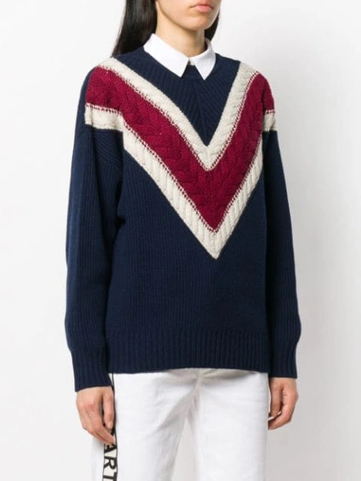 Shop See By Chloé Cable Knit Jumper In Blue