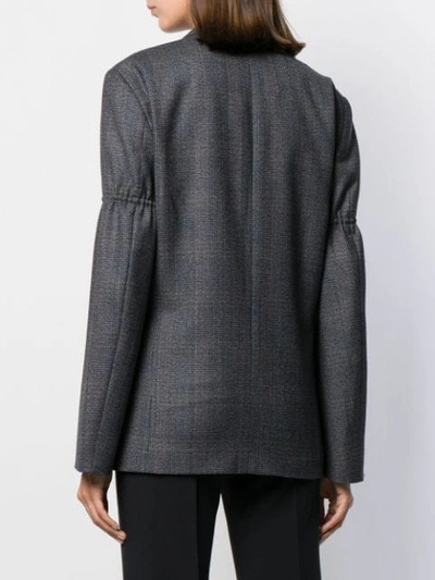 Shop Loewe Prince Of Wales Check Blazer In 1120 Grey