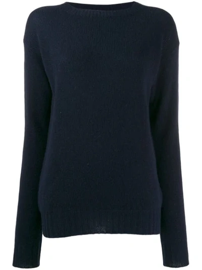 Shop Prada Knitted Cashmere Jumper In Blue