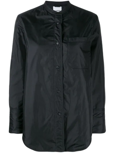 Shop Aspesi Long-sleeve Shirt-jacket In Black