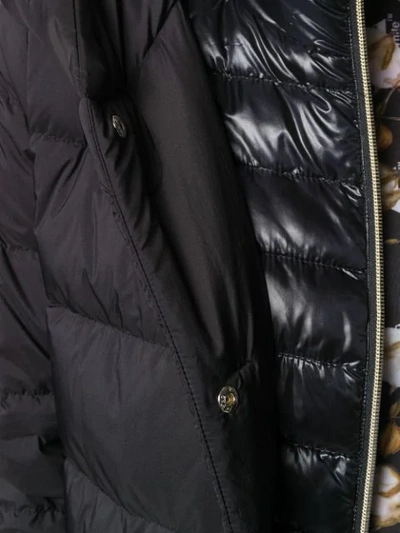 Shop Herno Layered Padded Jacket In Black