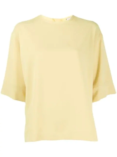 Shop Alysi Crepe T-shirt In Yellow