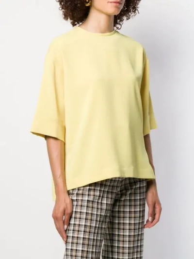 Shop Alysi Crepe T-shirt In Yellow