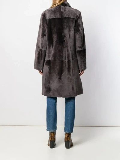 Shop Arma Reversible Sheepskin Coat In Grey