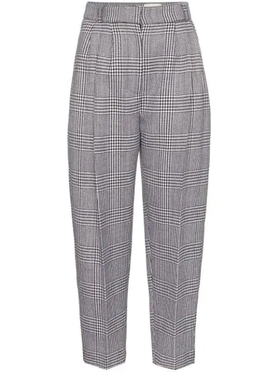 Shop Alexander Mcqueen Dogtooth Check Trousers In Grey