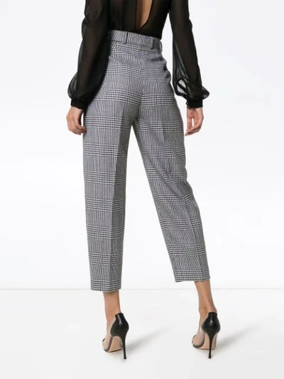 Shop Alexander Mcqueen Dogtooth Check Trousers In Grey