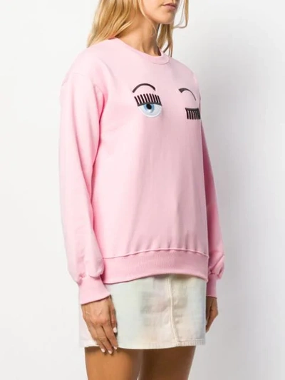 Shop Chiara Ferragni Flirting Sweatshirt In Pink