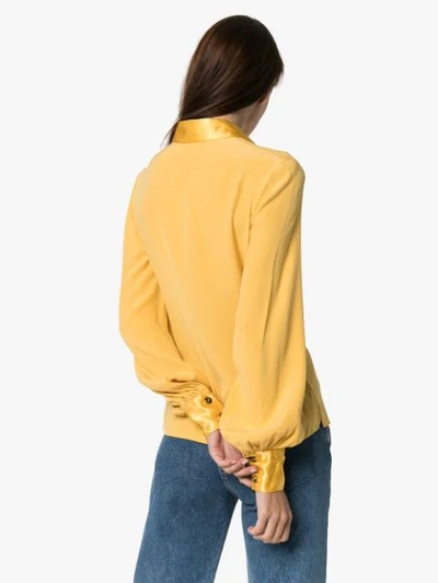 Shop Usisi Jacquetta Button-down Shirt In Yellow