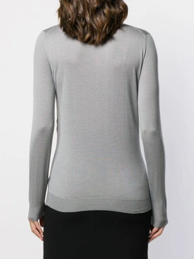 Shop Tom Ford Turtle Neck Knit Sweater In Ig662 Pewter