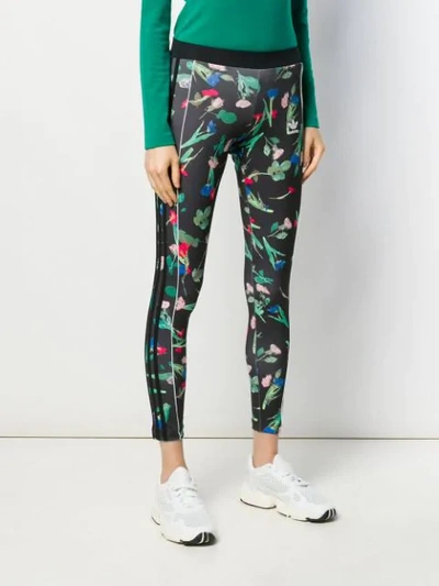 Shop Adidas Originals Floral Print Leggings In Multco
