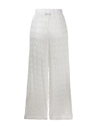 Shop Missoni Fine Knit Trousers In 14300 White