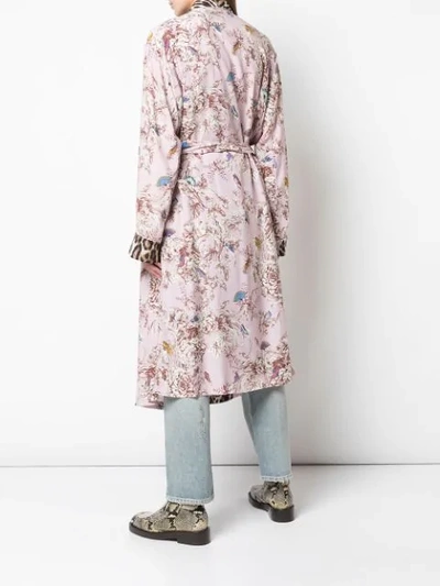 Shop R13 Floral Print Robe Coat In 531l Pale Pink Floral