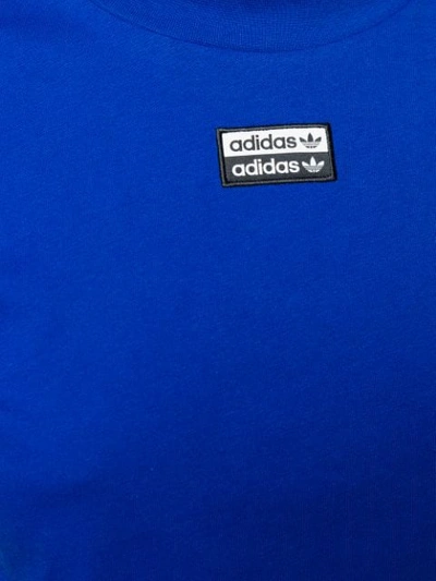 Shop Adidas Originals Collegiate Cropped T-shirt In Blue