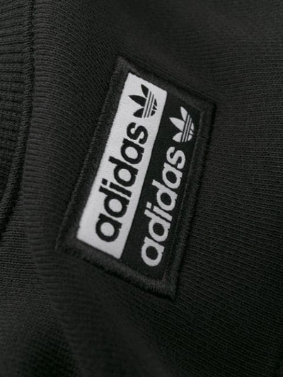 Shop Adidas Originals Cropped Sweatshirt In Black