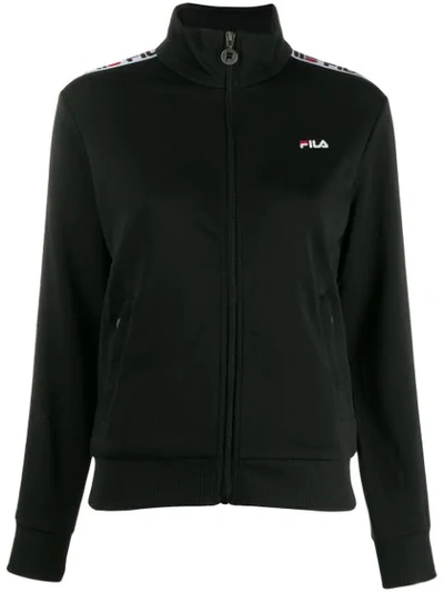 Shop Fila Talli Logo Tape Jacket In Black