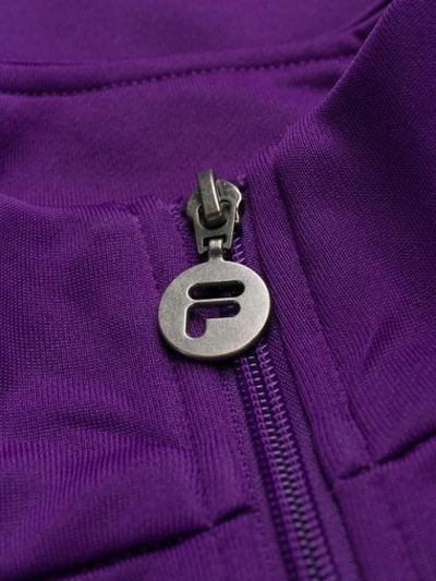 Shop Fila Talli Logo Tape Jacket In Purple