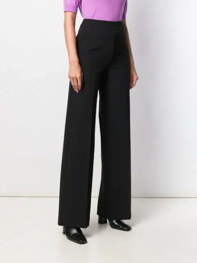 Shop Blumarine High-waisted Tailored Trousers In Black
