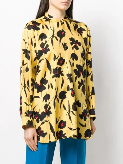 Shop Alysi Printed Shirt In Yellow