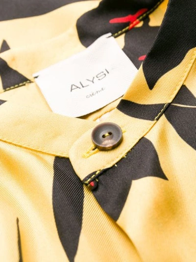 Shop Alysi Printed Shirt In Yellow