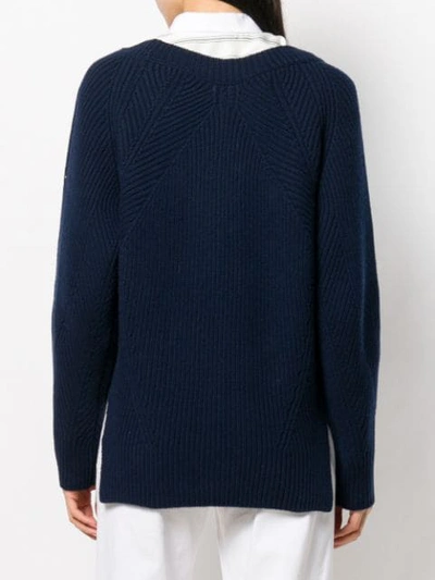 Shop See By Chloé Ribbed Jumper In Blue