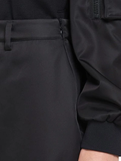 Shop Prada High Waisted A-line Skirt In F0002 Black