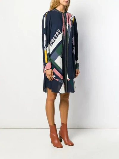 Shop Tory Burch Poetry Of Things Dress In 980 Navy Poetry Of Things