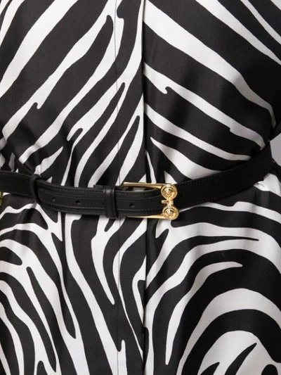 Shop Versace Zebra Print Shirt Dress In Black