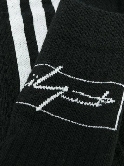 Shop Y-3 Socken Mit Logo-print In Black