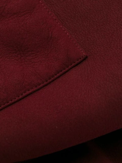 Shop Yves Salomon Oversized Coat In Red