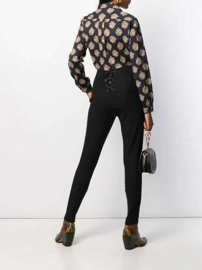 Shop Etro High-waisted Skinny Trousers In Black