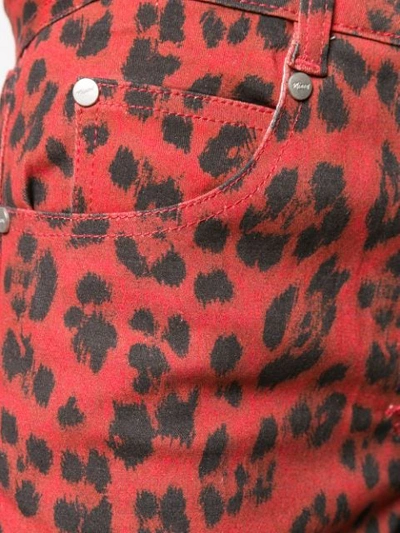 MIAOU LEOPARD PRINT JEANS - 红色