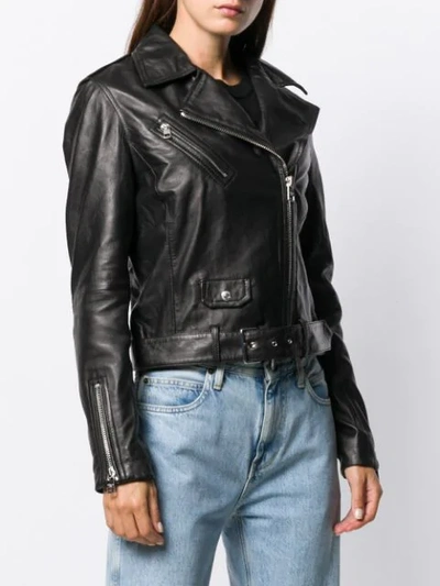 Shop Calvin Klein Jeans Est.1978 Zipped Biker Jacket In Black