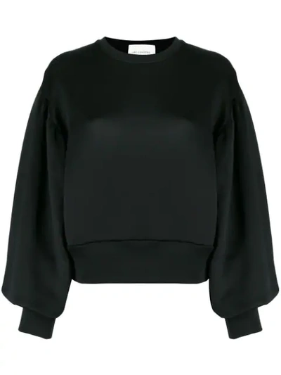 Shop Les Coyotes De Paris Juliet Sleeve Sweatshirt In Black