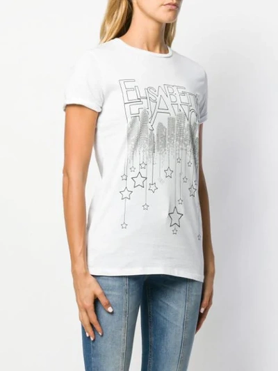 Shop Elisabetta Franchi Graphic Print T-shirt In White