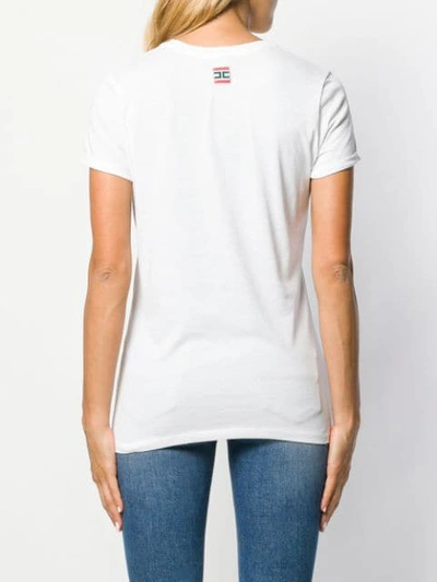 Shop Elisabetta Franchi Graphic Print T-shirt In White