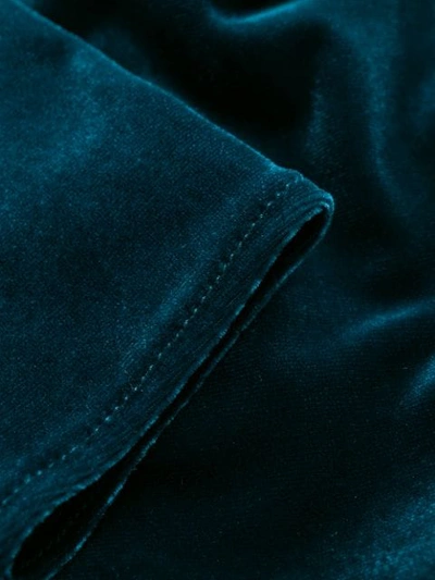 Shop Alexandre Vauthier Body-style Wrap Blouse In Blue