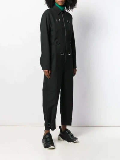 Shop Stella Mccartney Strap Details Jumpsuit In Black