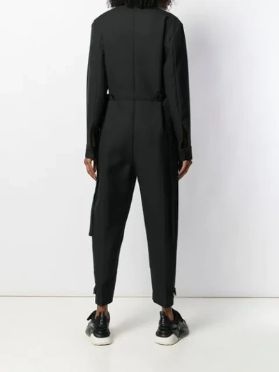 Shop Stella Mccartney Strap Details Jumpsuit In Black