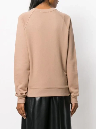 Shop Msgm Long Sleeved Sweater In Neutrals