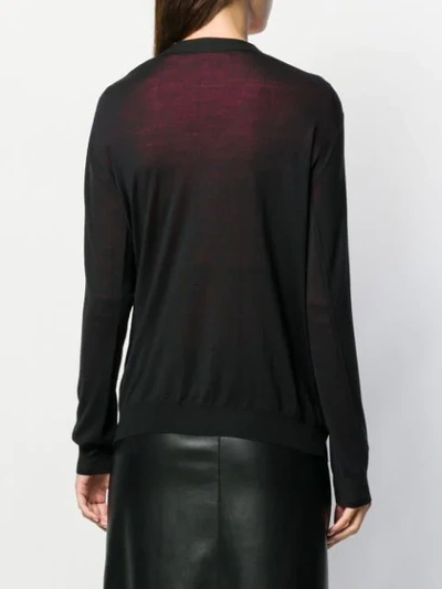 Shop Prada V-neck Knitted Cardigan In Black