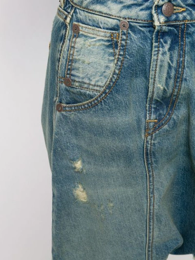 Shop R13 Destroyed Denim Shorts In Blue