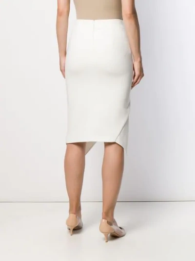 Shop Tom Ford Asymmetric Pencil Skirt In White