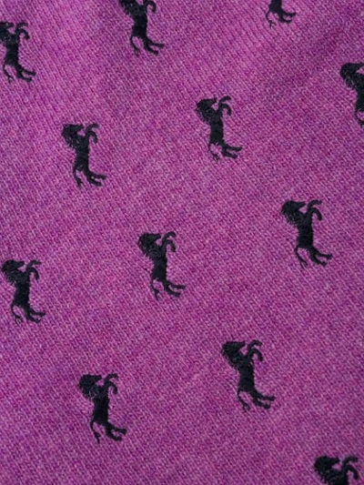 Shop Chloé Horse-pattern Jumper In Purple