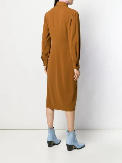 ASPESI MIDI SHIRT DRESS - 棕色