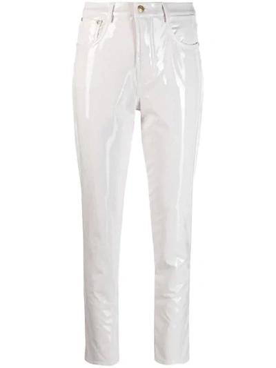 Chiara Ferragni Flirting Vinyl Trousers In White