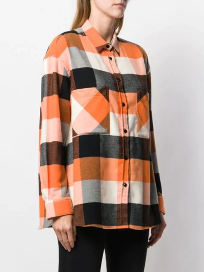 Shop Woolrich Plaid Shirt In Orange