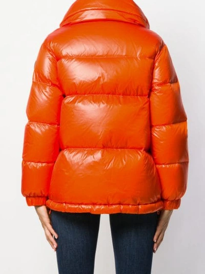 Shop Woolrich Arctic Feather Down Jacket In Orange