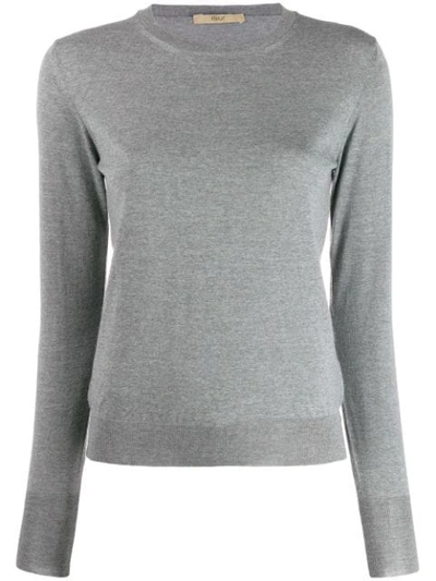 Shop Nuur Crew Neck Jumper In Grey