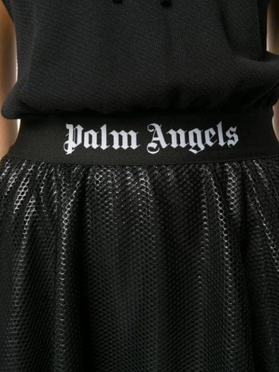 Shop Palm Angels Open Back Hoodie Dress In Black